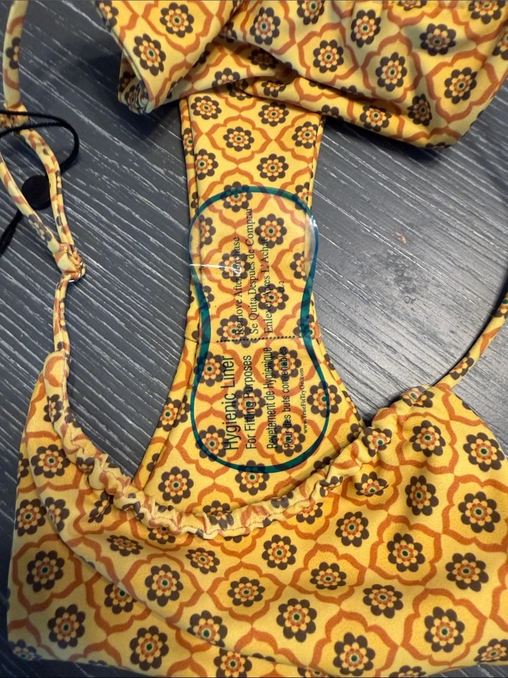 Skatie Yellow Floral-Print Bikini Bottom